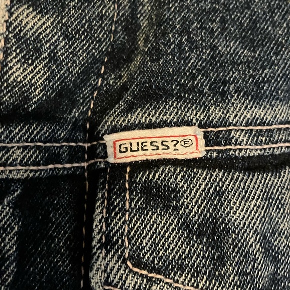 Vintage 80s Patchwork Denim Guess Jeans Jacket Size Small - Picture 13 of 16